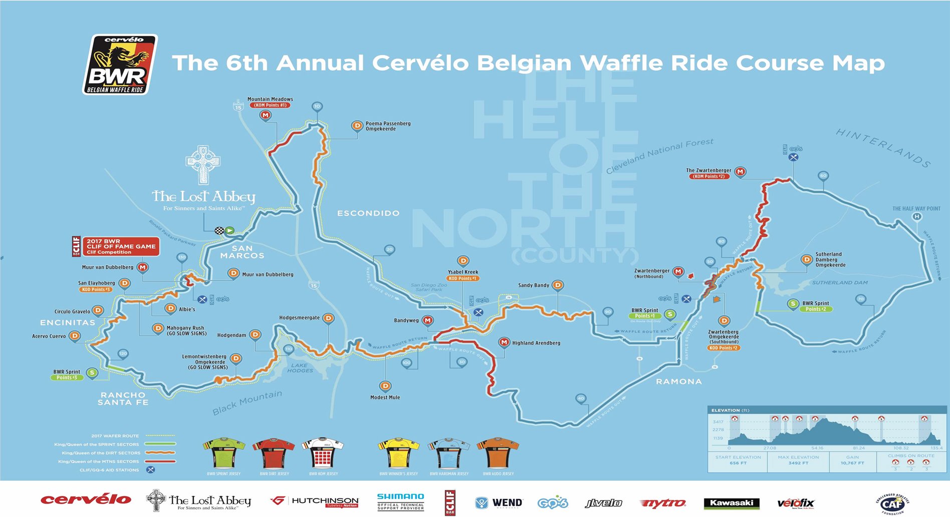 The 2017 CERVÉLO BELGIAN WAFFLE RIDE Hits North San Diego County May