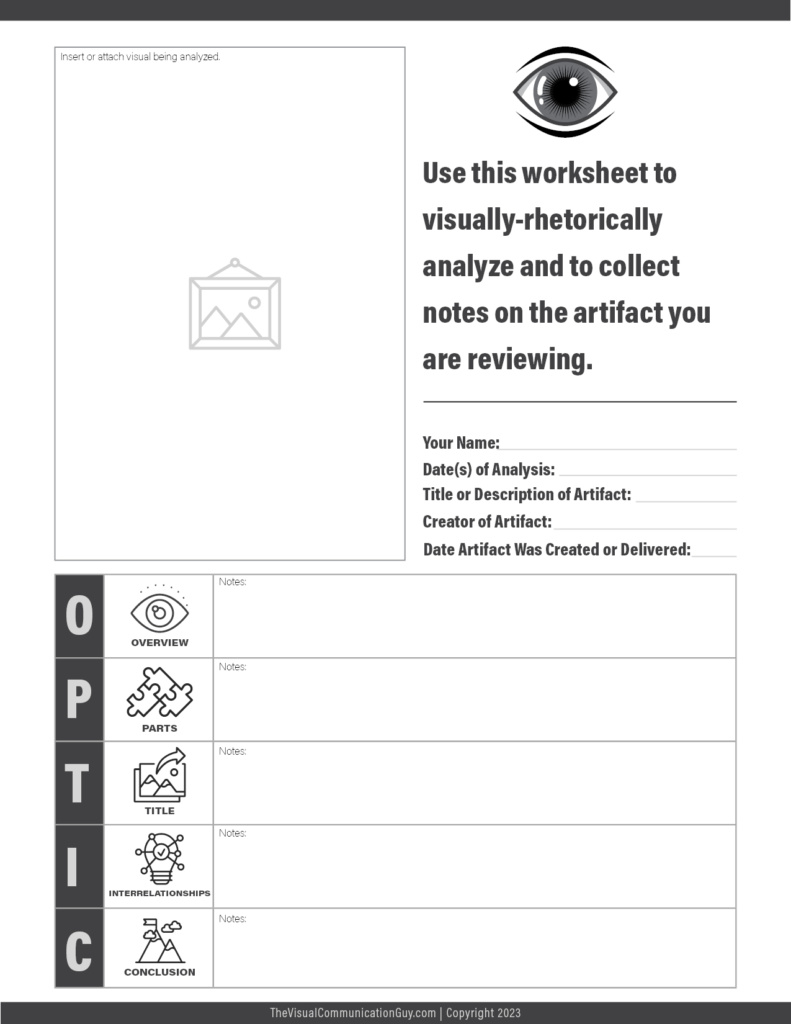 OPTIC STRATEGY FOR VISUAL ANALYSIS The Visual Communication Guy
