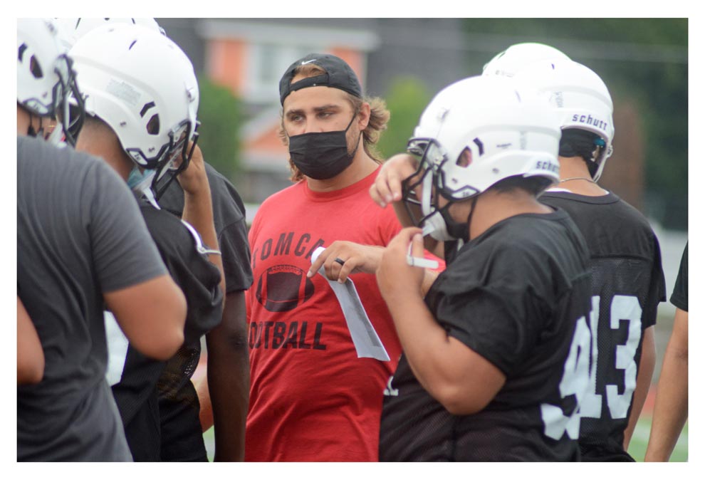 High School football practice West Aurora High School, East Aurora