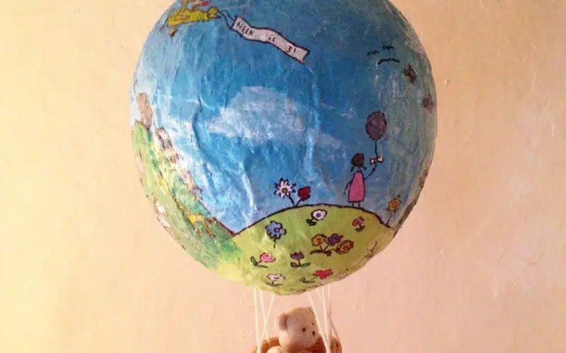 Fun Hot Air Balloon Paper Mache Project For Kids The Walking Mombie