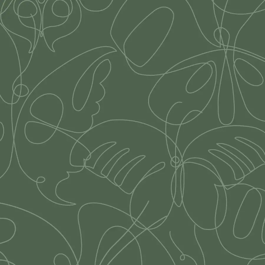 Dark Green Butterfly Wallpaper Peel and Stick The Wallberry