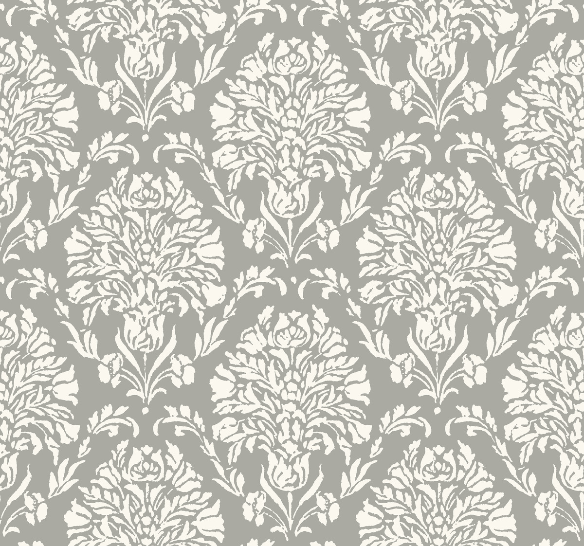 Block Print Damask Wallpaper The Wallpaper Guy