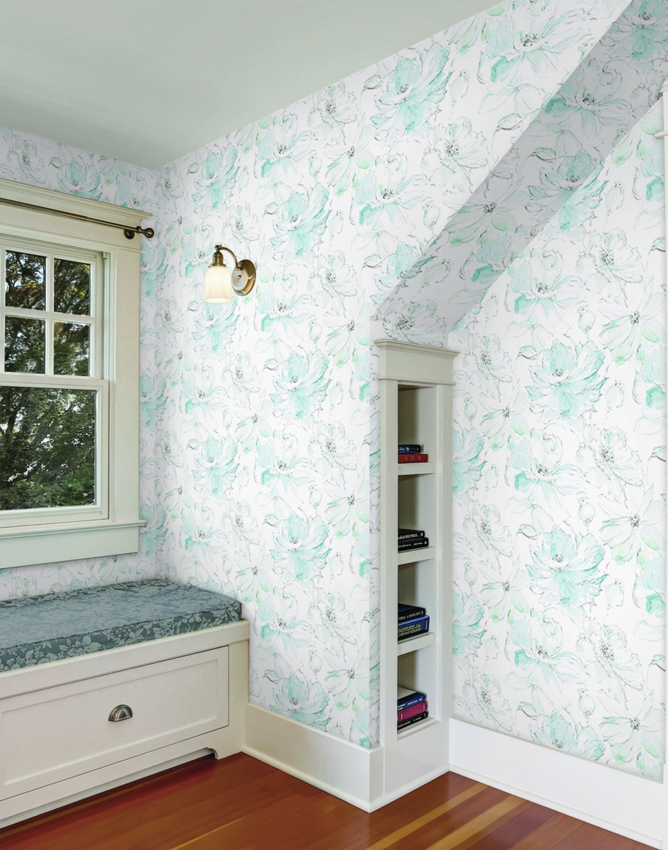 Floral Dreams Peel and Stick Wallpaper The Wallpaper Guy