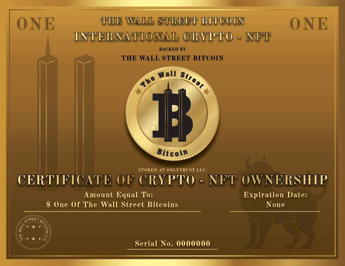 The Wall Street Bitcoin CryptoNFT Example