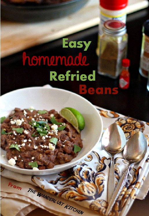 Easy Mexican Refried Beans Recipe The Wanderlust Kitchen
