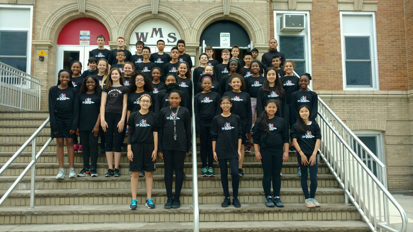 Woodbridge Middle School's Cross Country team taking long strides