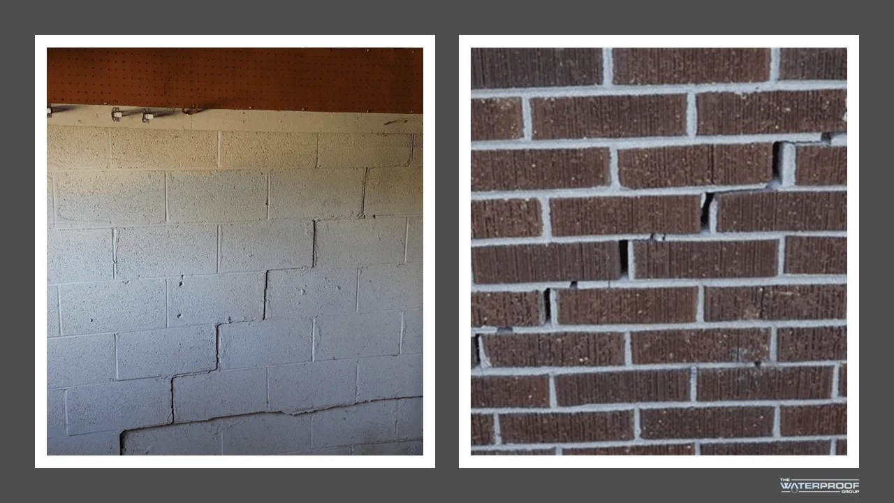 Foundation Cracks What is Happening? Vertical or Stair Step Cracks The Waterproof Group