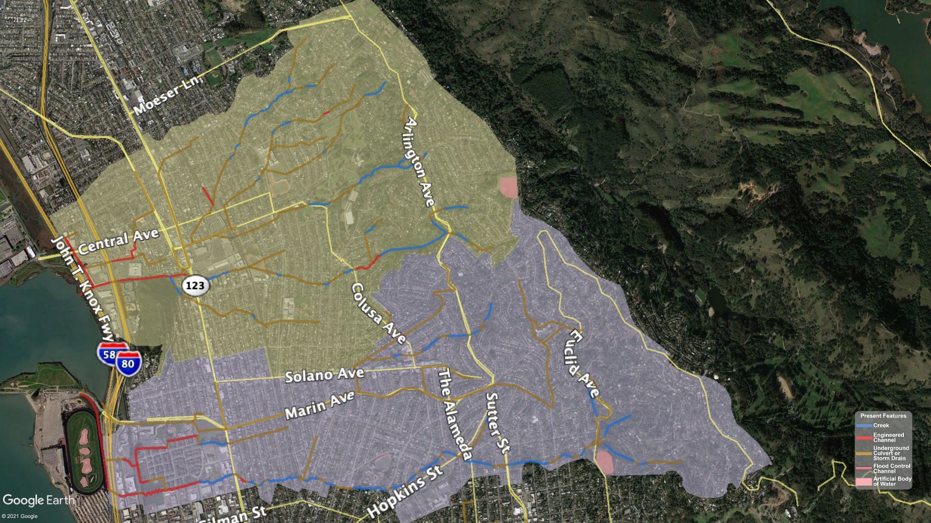 Geology of Cerrito and Codornices Watersheds The Watershed Project