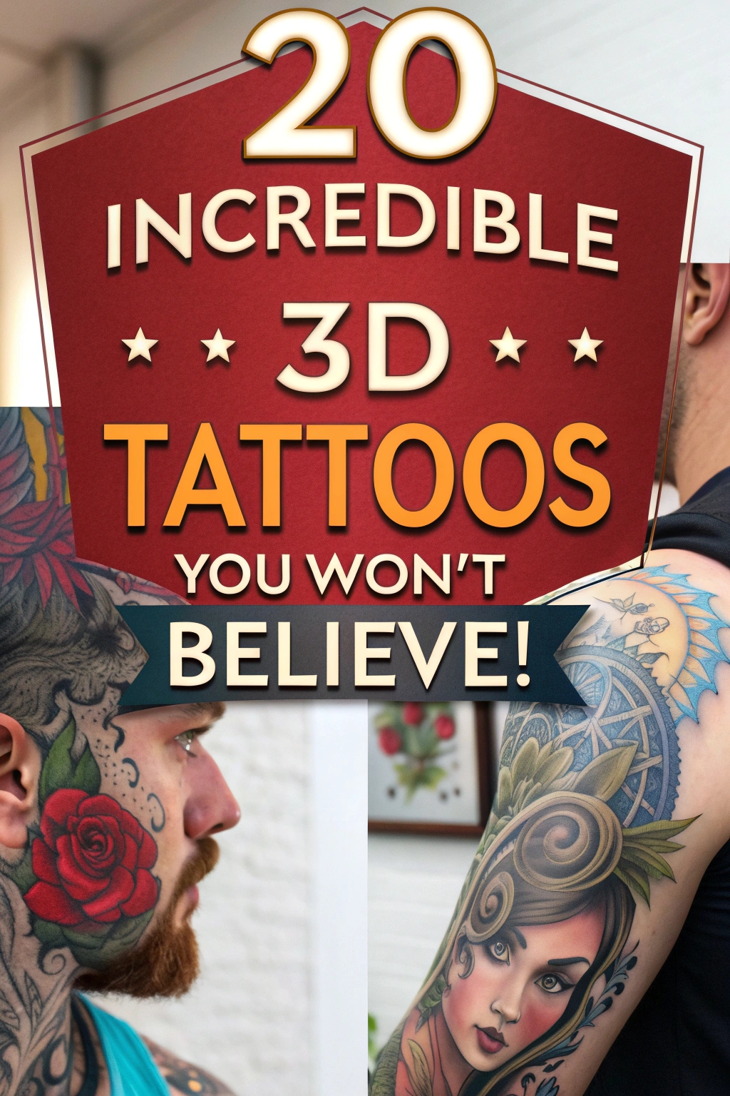 20 MindBlowing 3D Tattoos You Won't Believe!