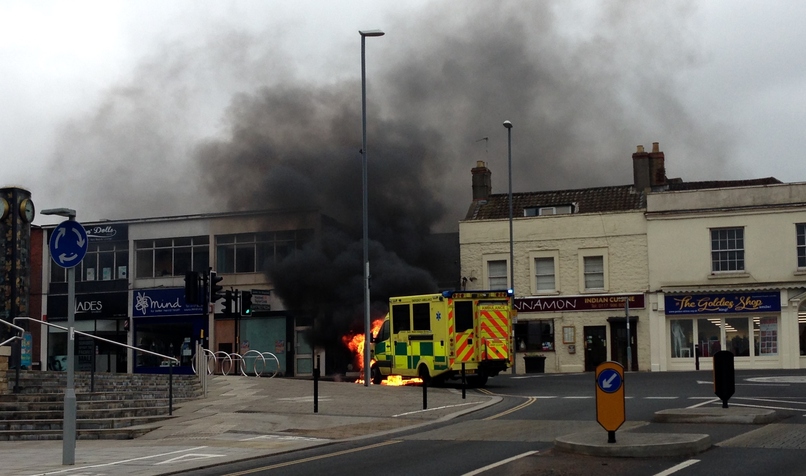 Ambulance catches fire in Keynsham town centre The Week In