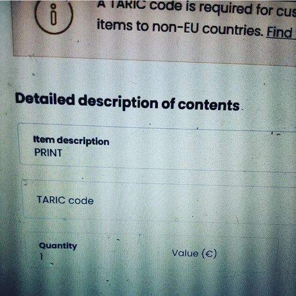 Taric Codes The Wee Shed