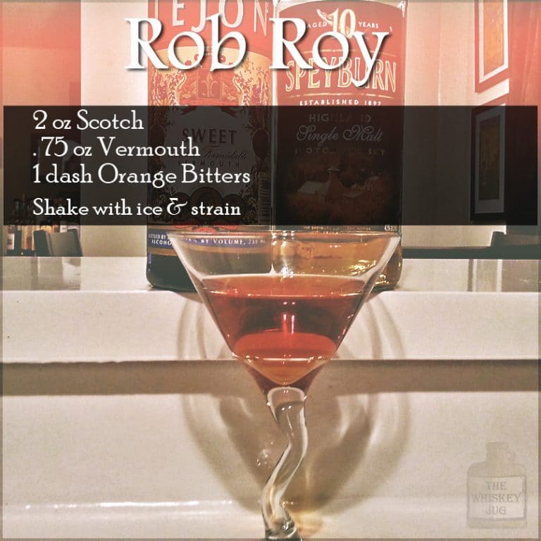 PreProhibition Cocktail Rob Roy The Whiskey Jug