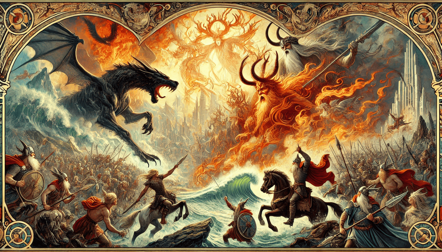 The Epic Battle of Odin and Fenrir A Norse Mythology Showdown The