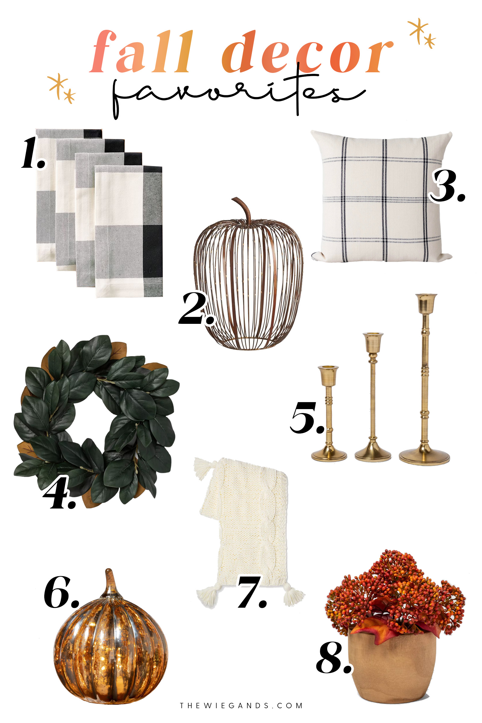 Fall Decor Favorites Casey Wiegand of The Wiegands