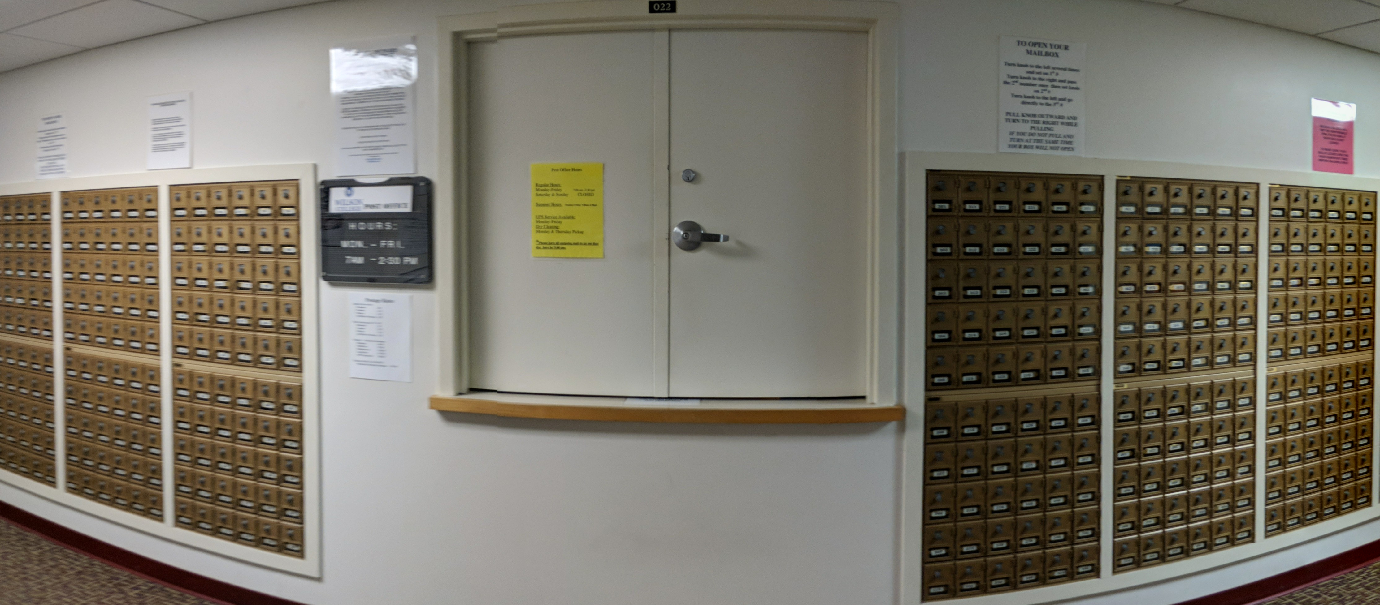 Wilson College Post Office Services The Wilson Billboard