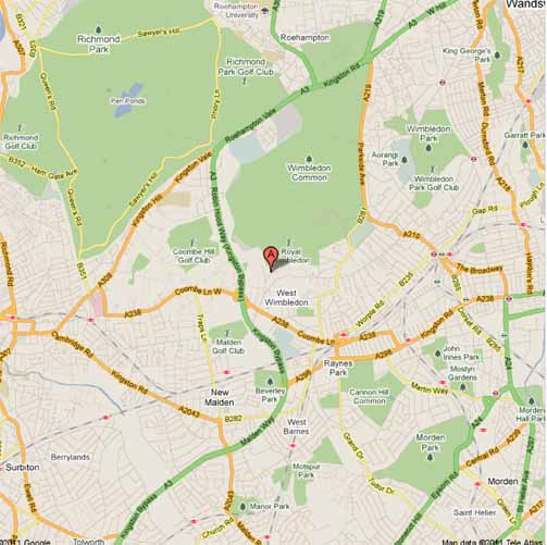 Bed and Breakfast Location and Directions The Wimbledon Bed and