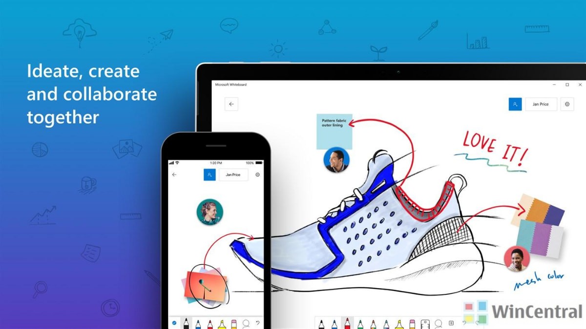 Microsoft Whiteboard features on Windows 10 and iOS are now available