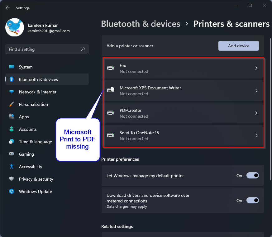 How to Reinstall Microsoft Print to PDF in Windows 11? The Microsoft