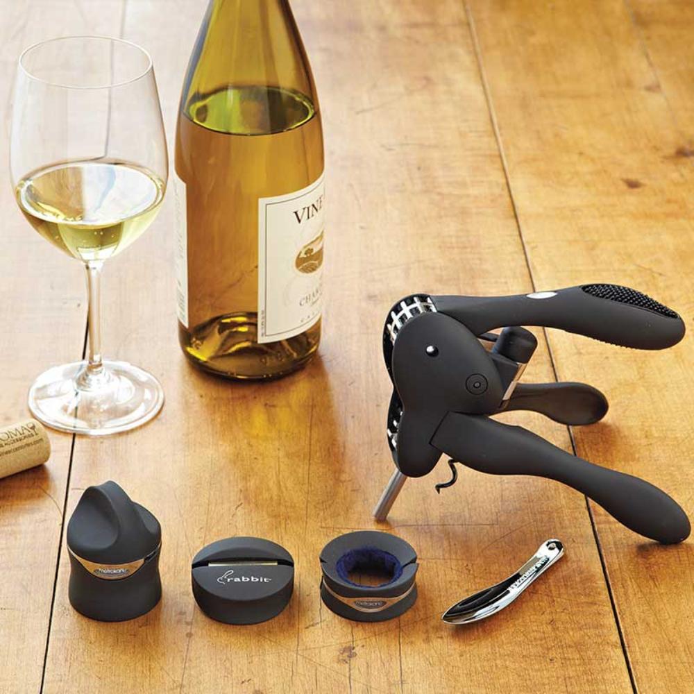 Rabbit Wine Tool Kit Black The Wine Kit
