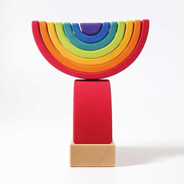 Grimm's Wooden Toys Stacking Tower Double Rainbow by Grimm's