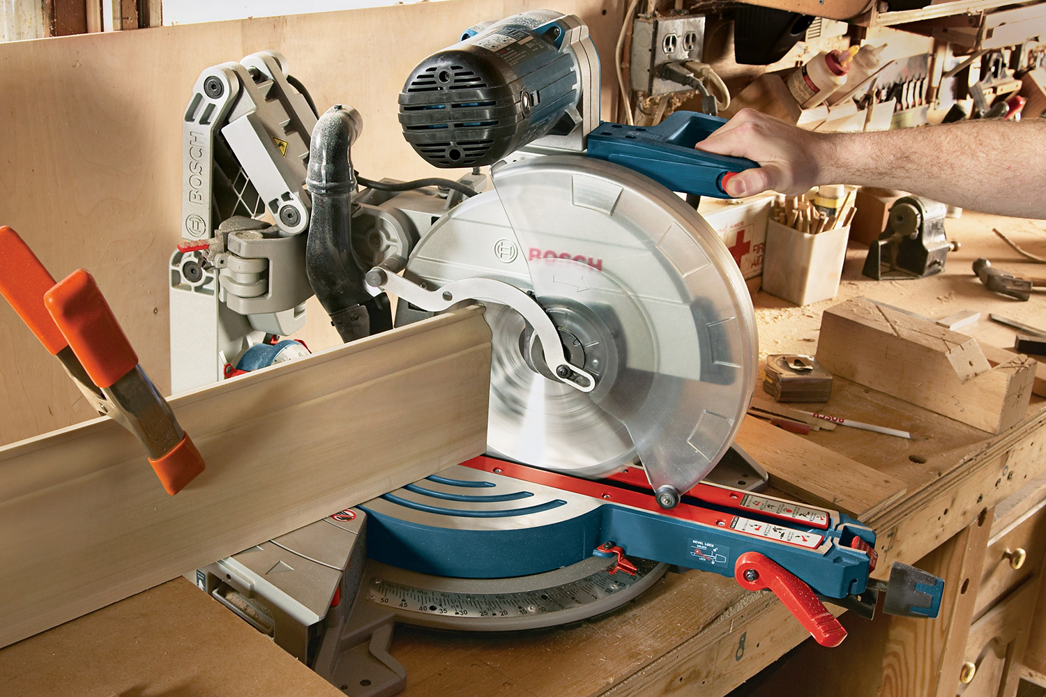 Bosch 12” DualBevel Glide Miter Saw The Woodsmith Store