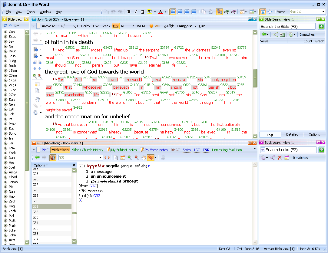 Bible Study Software theWord Screenshots take a look at how it looks