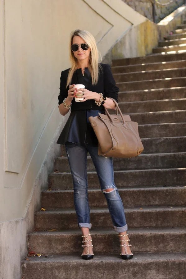 Outfit Ideas With Edgy and Elegant Rockstud Pumps The WoW Style