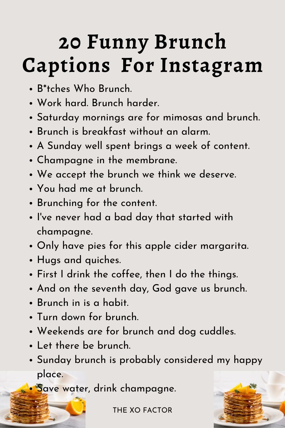 80 Best Brunch Captions For Instagram The XO Factor