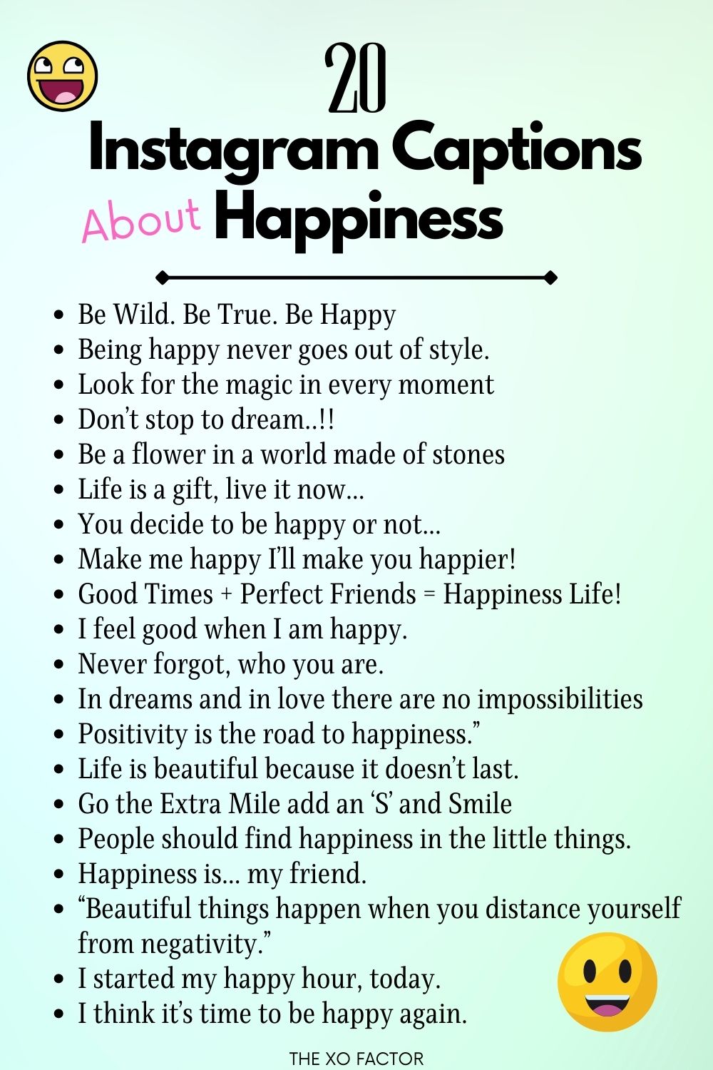 230 Happiness Captions To Express Your Jubilation The XO Factor