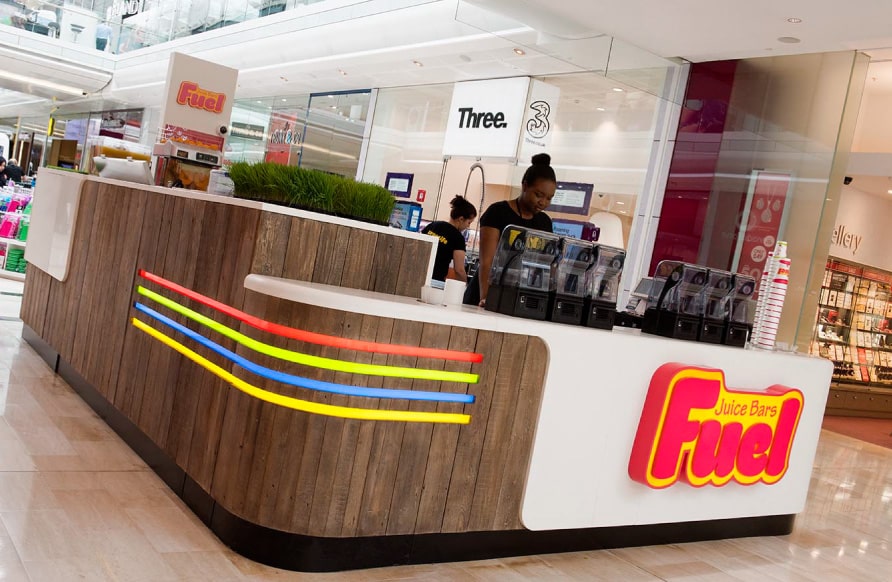 Fruitastic flagship kiosk opens at Westfield London The Yard Creative