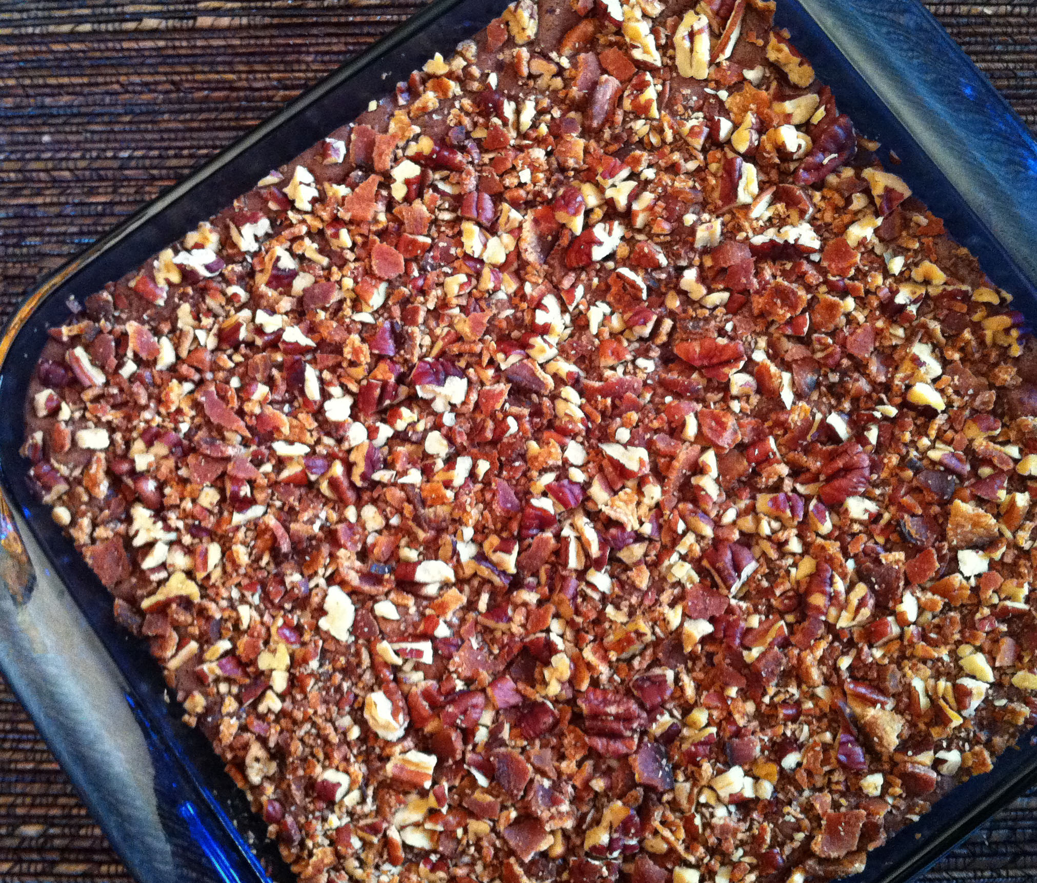 Bourbon Bacon Brownies with Pecans A Ginger in the Kitchen