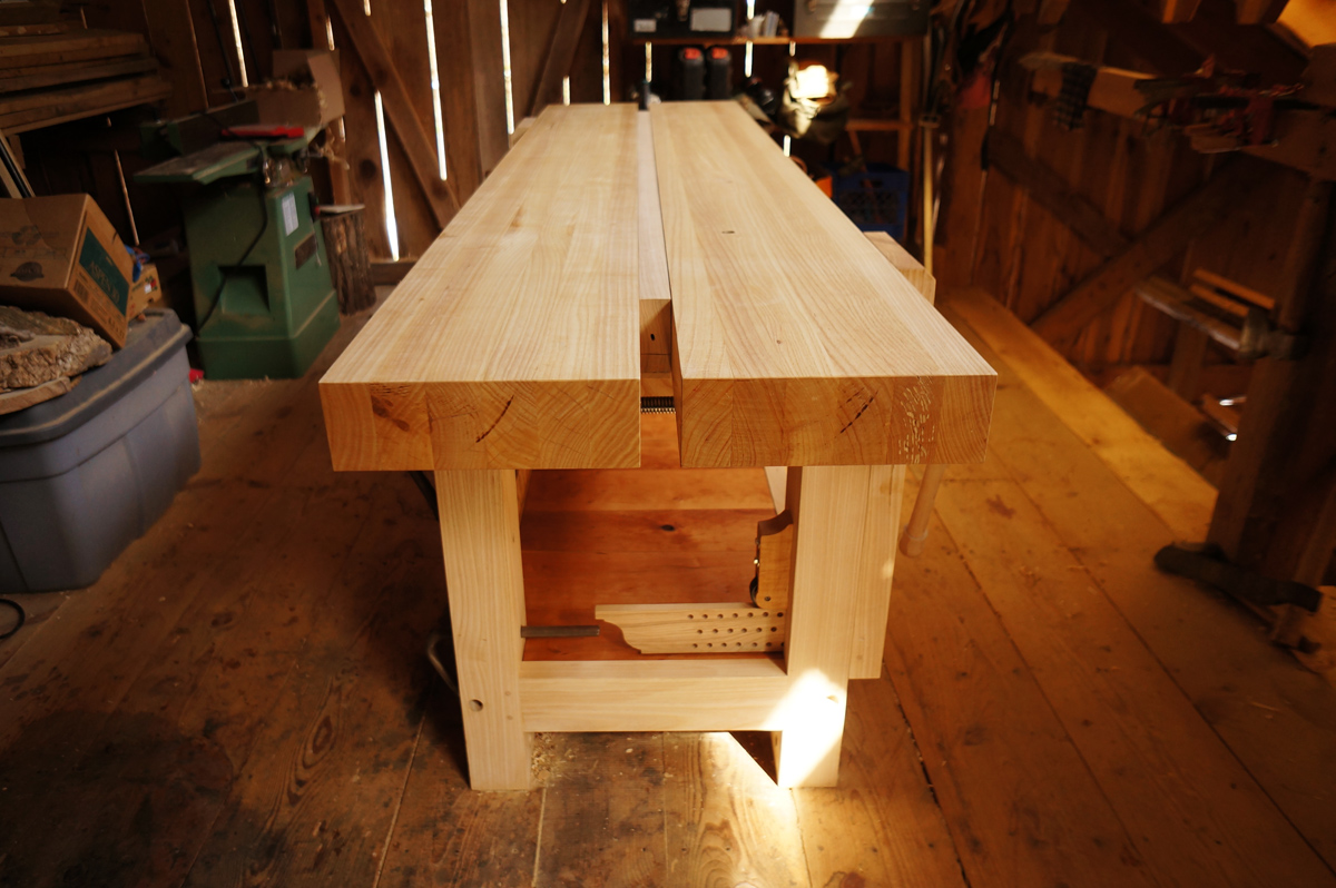 Finished Ash SplitTop Roubo Workbench The Year of Mud