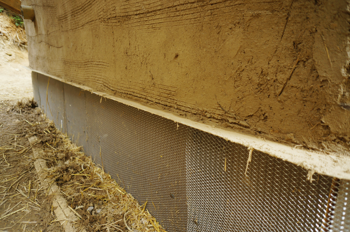 Straw Bale & Plaster Details Around the Foundation