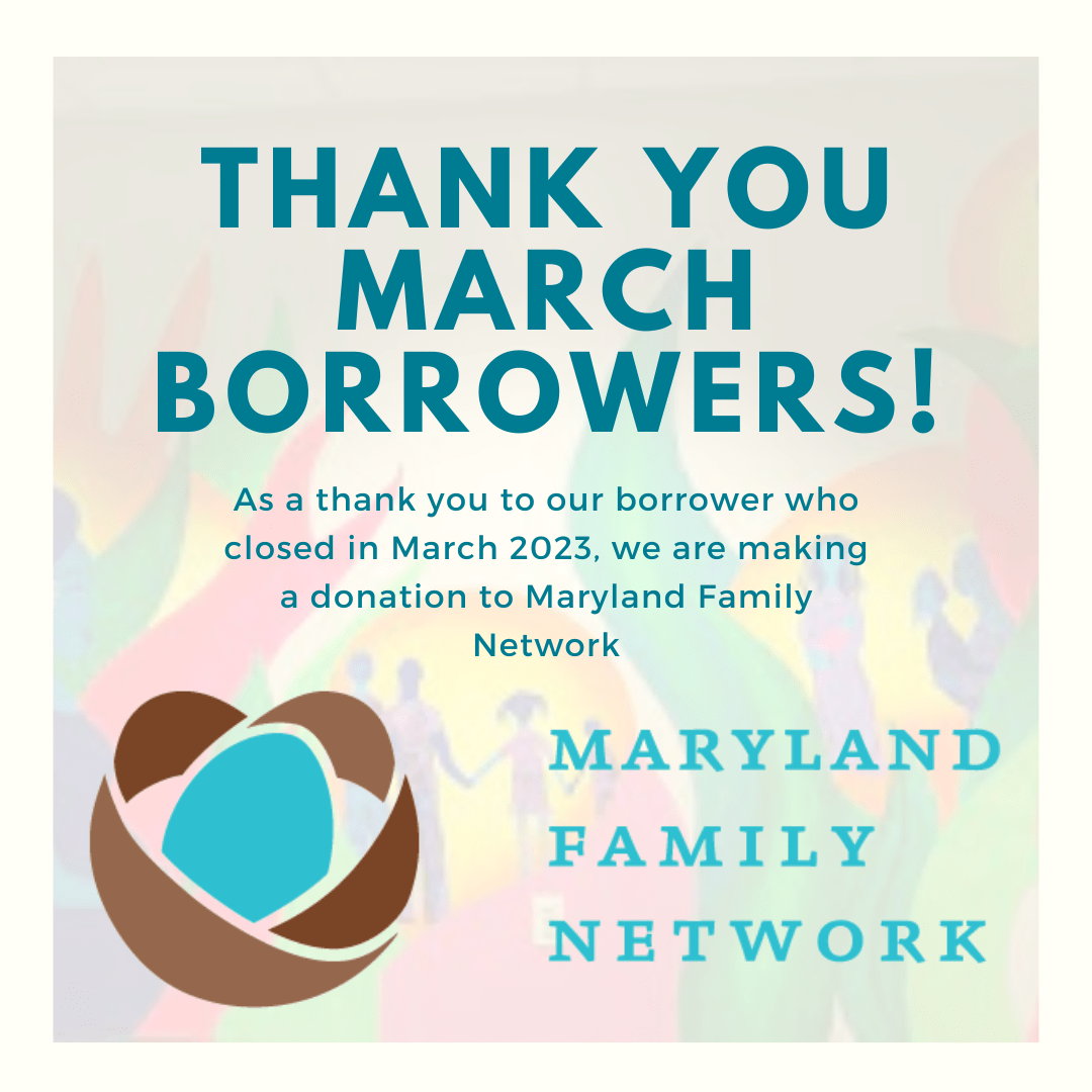 Thank You Donation to Maryland Family Network The Yi Team