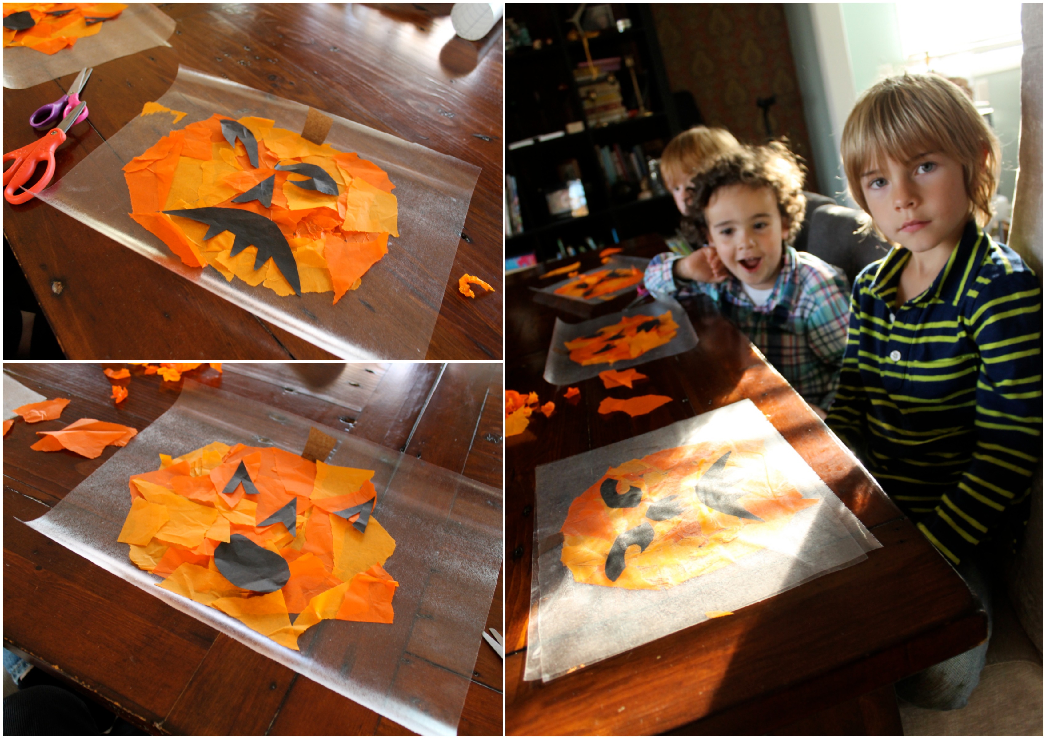 EASY HALLOWE'EN CRAFT JACK O'LANTERN SUNCATCHERS They Roar