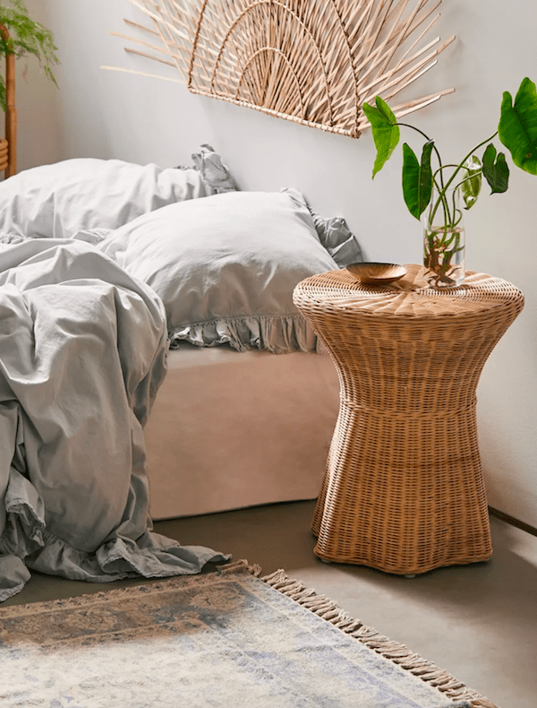 affordable wicker side table under $100.