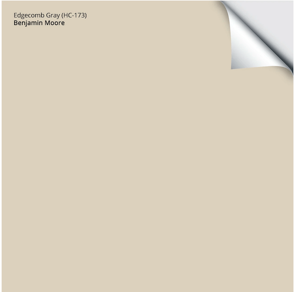 adhesive paint sample of Edgecomb Gray by Benjamin Moore