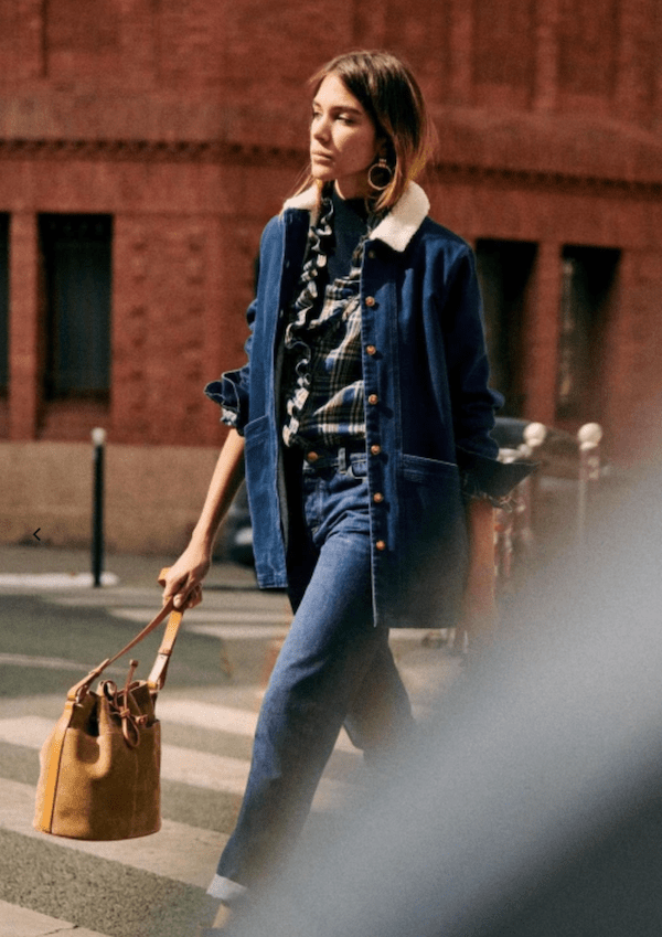 large cozy denim jacket for fall