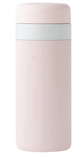 pink eco friendly water bottle.