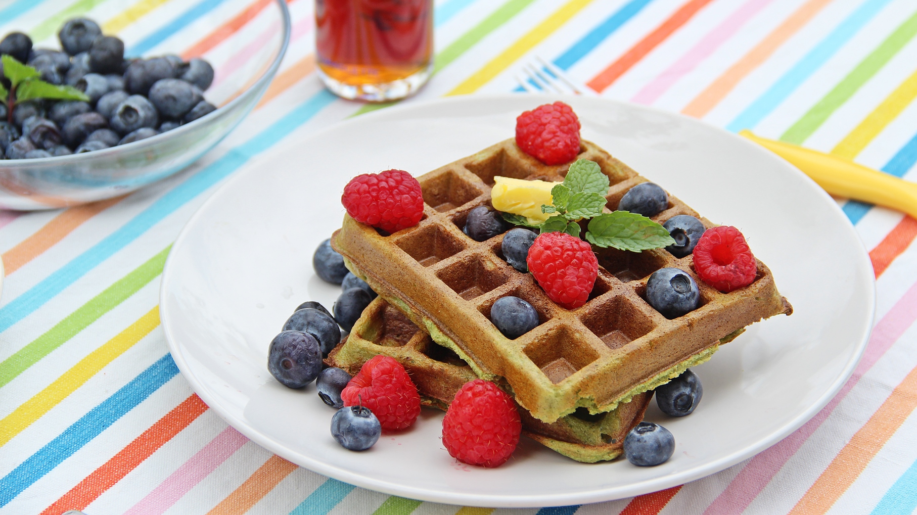 Hearty Pandan Waffles SingaporeStyle (Gluten Free)