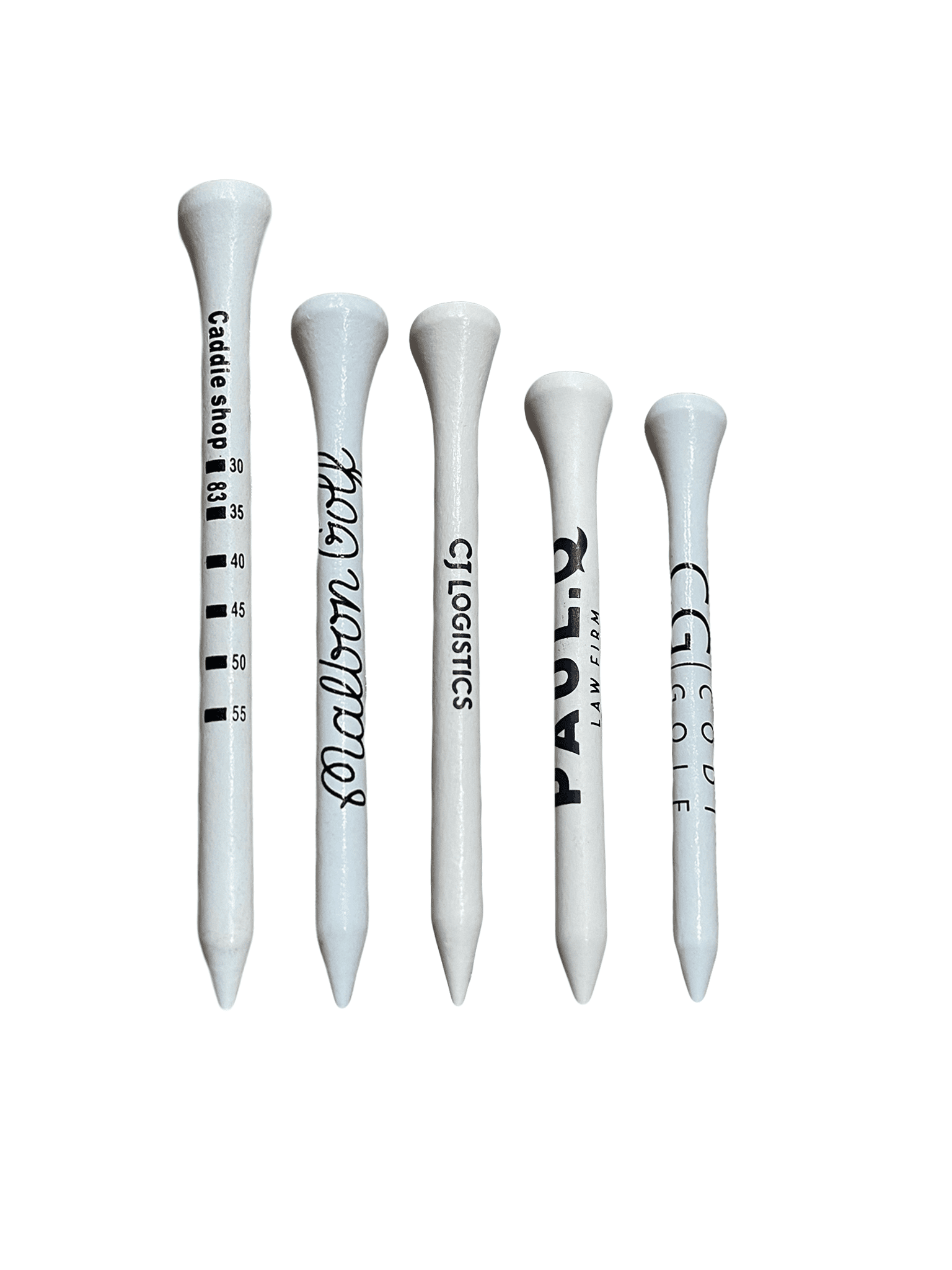 Printed Golf Tees 70mm Shaft & Cup Print TH Golf
