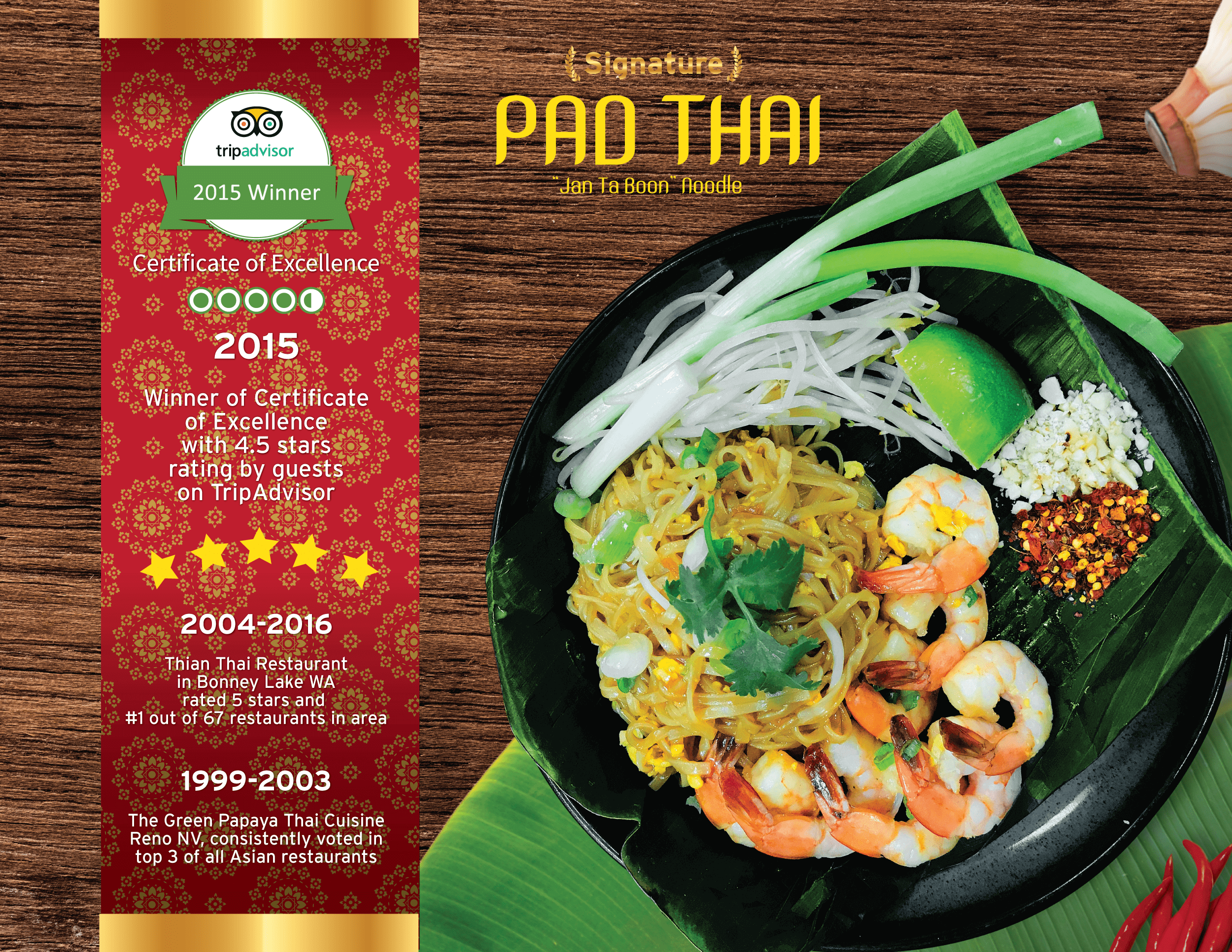 Official Thian's Thai Fusion Shores, WA View and Order Online