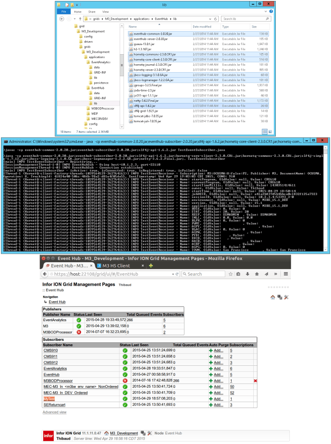 Subscribe to Event Hub in Java M3 ideas