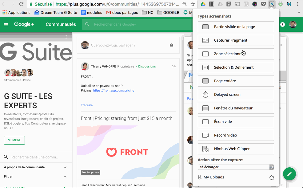 Extension chrome NIMBUS (capture écran et vidéo) Numeriblog