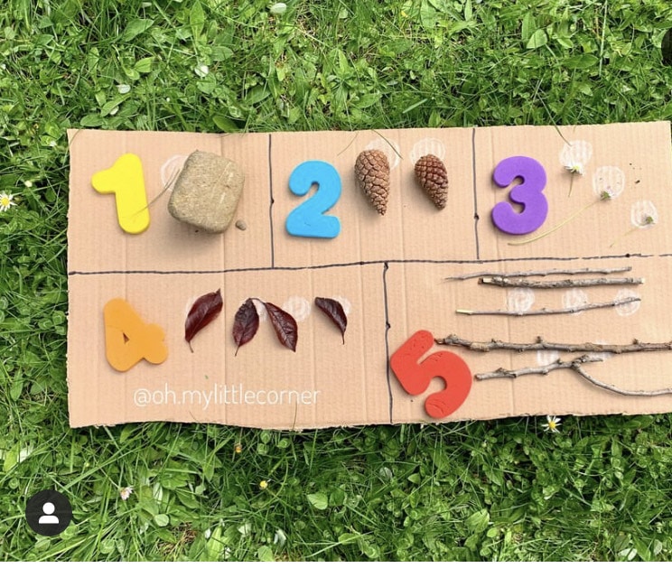 Outdoor Learning Literacy and Maths Activities for the garden Thimble
