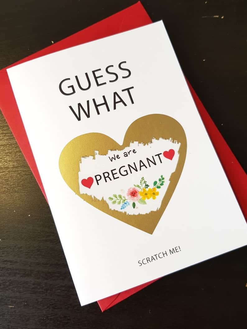Pregnancy Announcement Scratch Card ThingsIDesire
