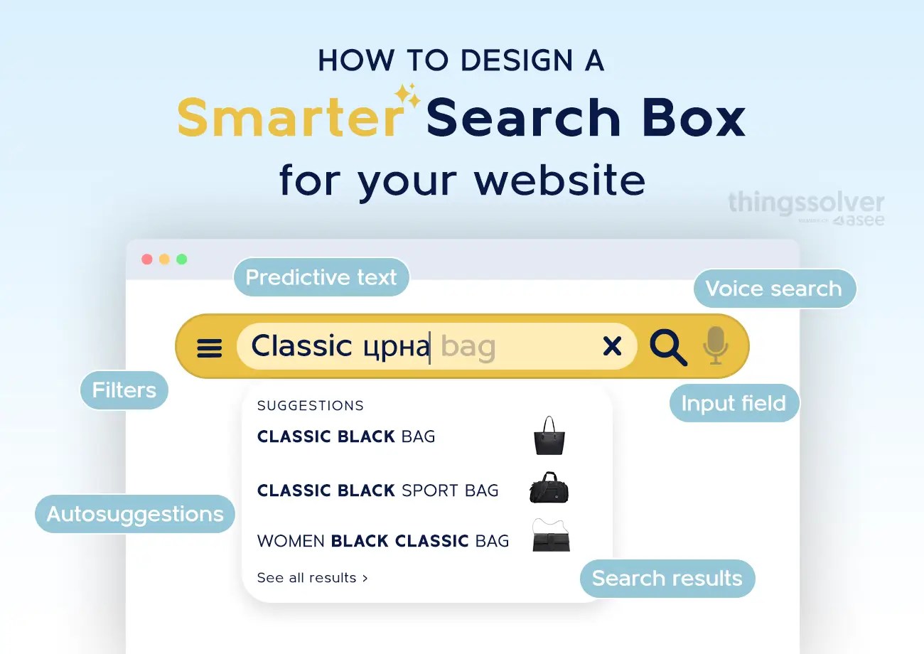 How to design a smart search box for your website Things Solver