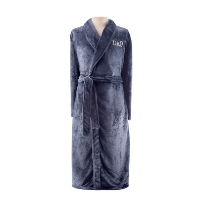 Navy Plush Dad Robe