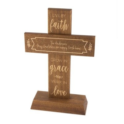 Live by Faith Tabletop Cross