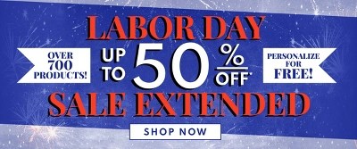 Labor Day Sale! Up to 700 products! Up to 50 off! Personalize for free